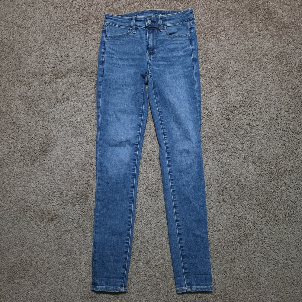 American Eagle Next Level Stretch High Rise Jegging Denim Womens 2 Reg 26‎ x 28